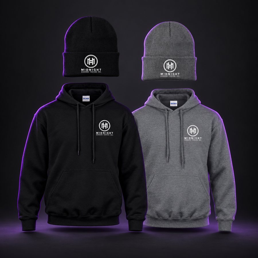 MH monogram hoodies and beanies